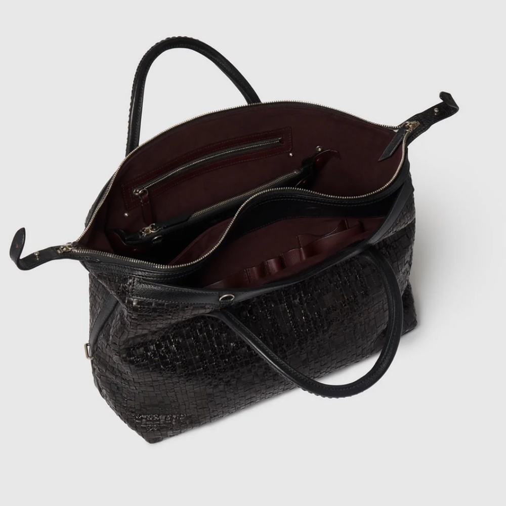 METIER 'Perriand City Small' Albers Woven Leather Black Bag - MSRP $3850 BNIB - Picture 3 of 3